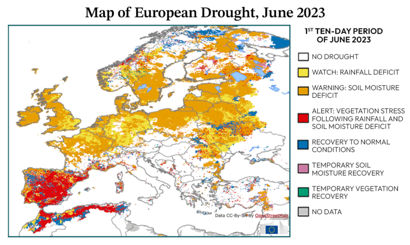 european drought map