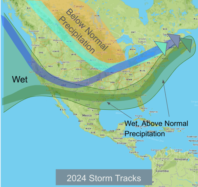 2024 Storm Tracks North America