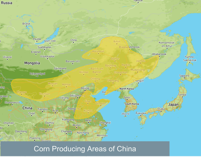Corn Producing Regions of China