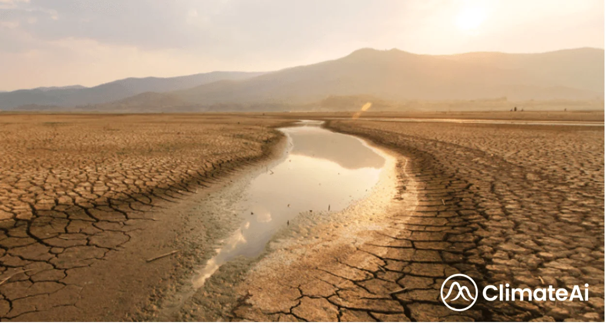 Lack of water in desert. Water risk, climate change.