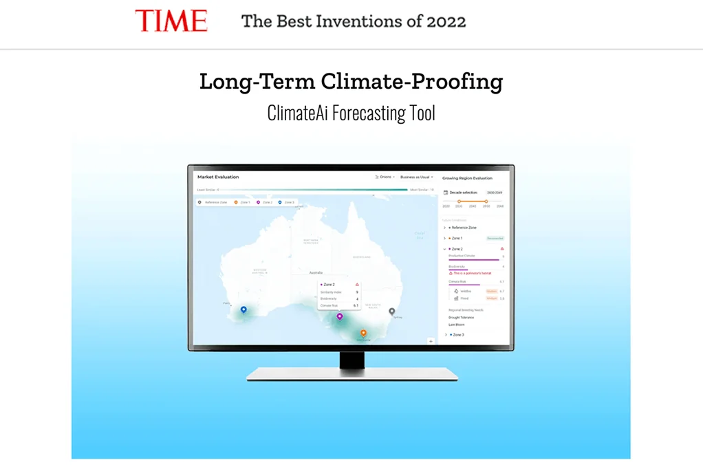 The times best invention long term climate proofing forecasting tool screenshot
