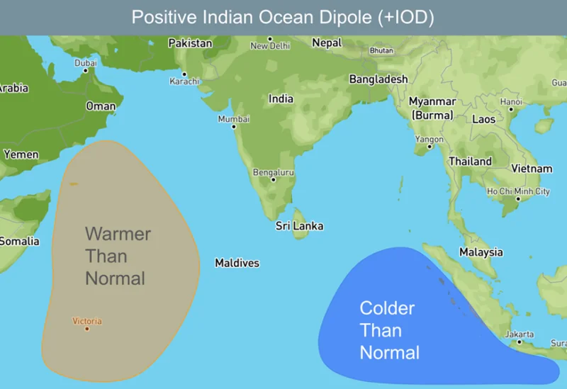 Positive and Negative Phases of the Indian Dipole IOD