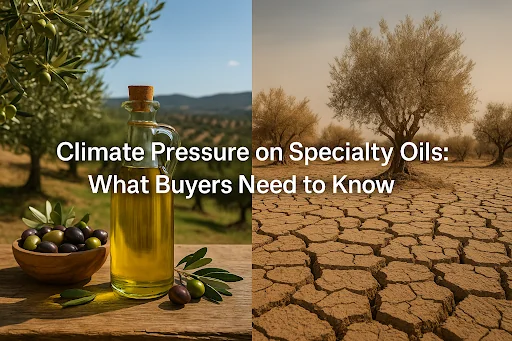 Header image for blog looking at the climate risks facing specialty oils.