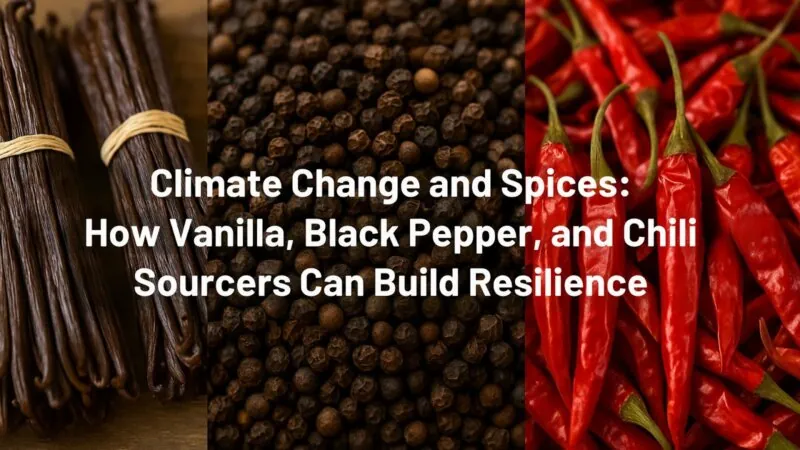 Header image for blog on the climate risks facing spice sourcers.