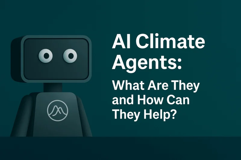 A header image for ClimateAi's blog on AI climate agents.